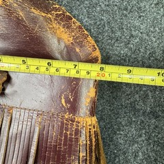 Vintage Leather Archery Arrow Quiver Brown Hip Belt Quiver Fringe Zipper Pocket