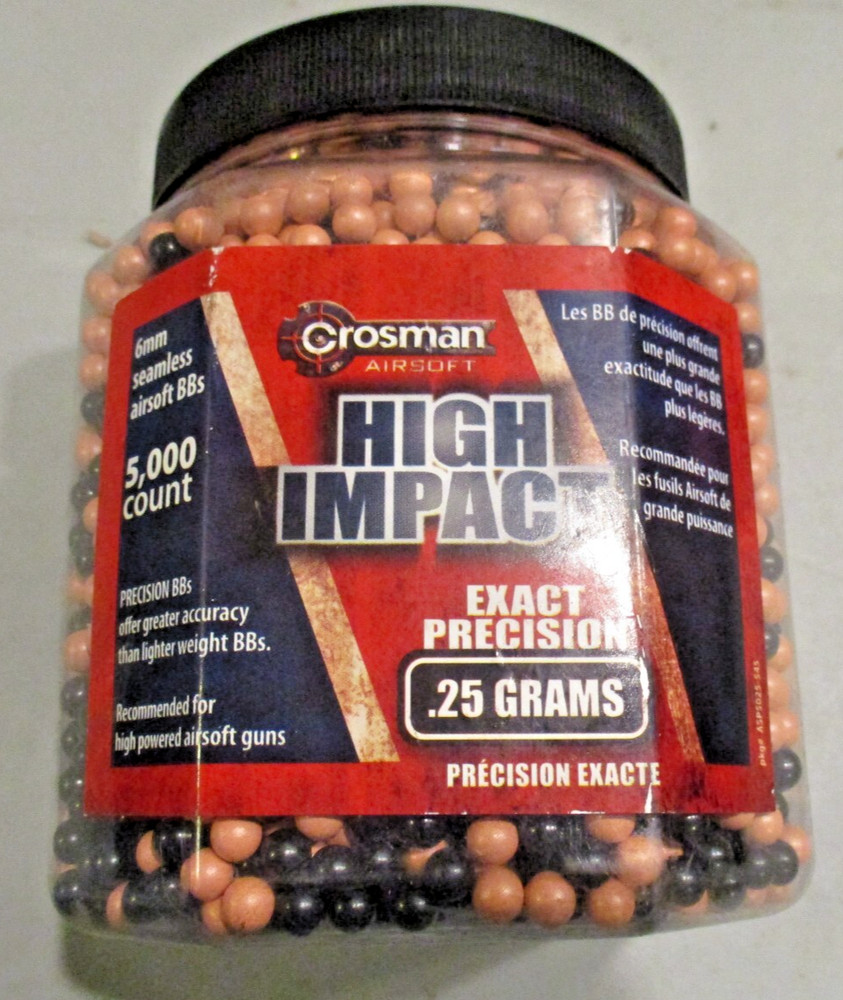 Crosman Airsolf BB’s High Impact.25 Grams Exact Precision 5000 Count