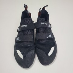 Climb X Rave Strap Climbing Shoes – Size US 11.5 / UK 10.5 – Black/Black