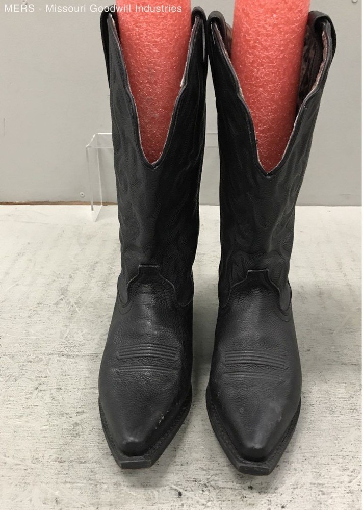 Laredo 51070 Black Leather Western Cowboy Snip Toe Boots Women’s Size 8.5 W