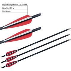 12x 20 inch Archery Carbon Crossbow Bolts Half Moon Nock OD 8.8mm Arrows Hunting
