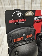 Eight Ball Kids 5+ Wrist Knee Elbow Pads Multi Sport Protective Pad Set Black