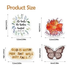 Inspirational Christian Stickers, 200PCS Jesus Bible Verse Waterproof Vinyl for