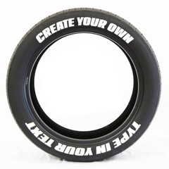 Custom Tire Lettering Stickers 14-22 inch Personalized Text Decals 8pc