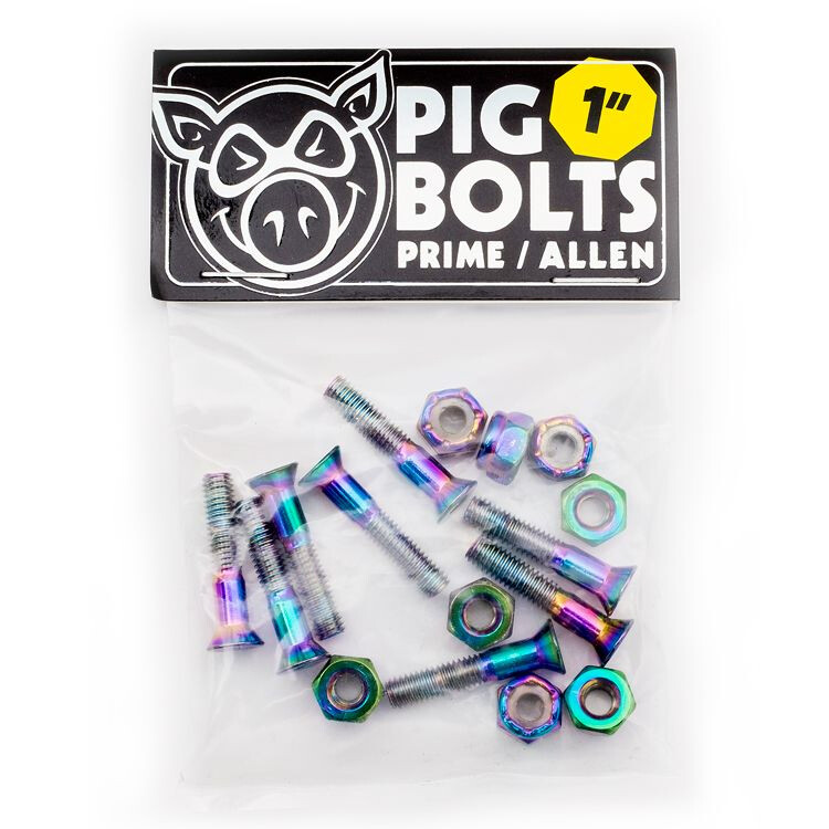 Pig Skateboard Mounting Hardware Prime Allen 1″ Iridescent