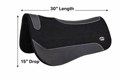 Horse Western Wool Felt Contoured Close Contact Barrel Saddle Pad Purple 39121