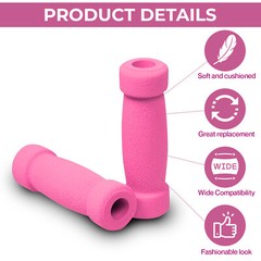 Pink Handlebar Foam Grip Set for Razor, Radio Flyer, Kick Scooter, Handle Grips