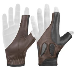 Italian Archery Bow Glove Left hand «Black, Brown , Dark Brown «
