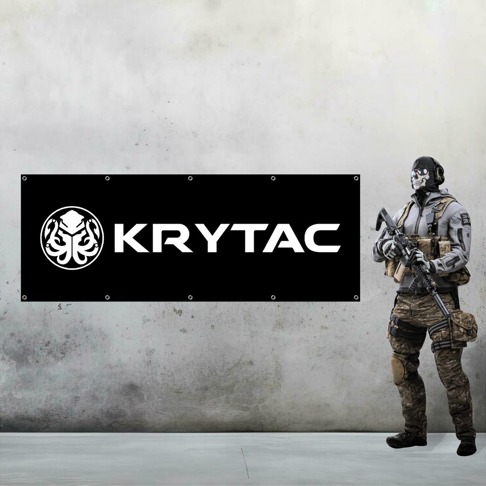 KRYTAC AIRSOFT Printed Vinyl Banner 36in x 96in – Airsoft Banner Sign