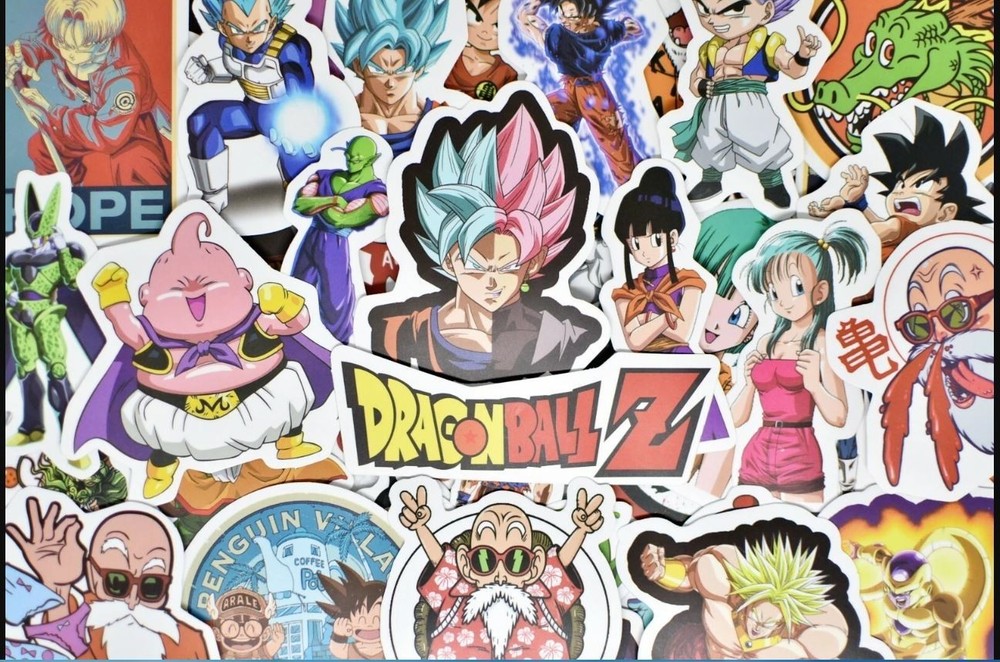 50 Random Dragon Ball Waterproof Vinyl Stickers for Hydro Flask Laptop Car