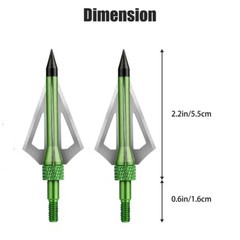 12Pcs Broadheads 100 Grain 3 Fixed Blade Archery Arrowheads Bow Hunting Points