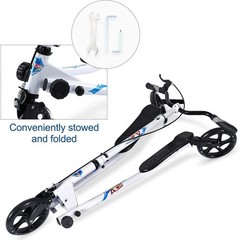 3 Wheel Foldable Scooter Swing Scooter Tri Slider Kick Wiggle Scooters Push D…