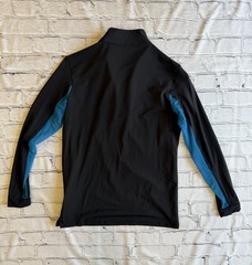Tailored Sportsman Size Small Women’s Sun Shirt 1/4 Zip Black + Blue Barely Worn