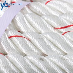 1inch × 120FT High Strength Braided Rope Breaking Strength 3400 Pounds White Red