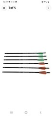 SAS 15″ Manticore Carbon Bolts for Hunting Recurve Crossbow- 6/Pack No Tips