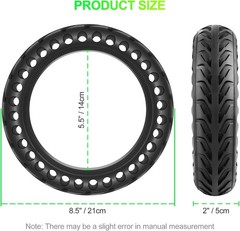 2PCS Electric Scooter Solid Tire 8.5×2 Tubeless Gotrax Hiboy S2 for Xiaomi M365