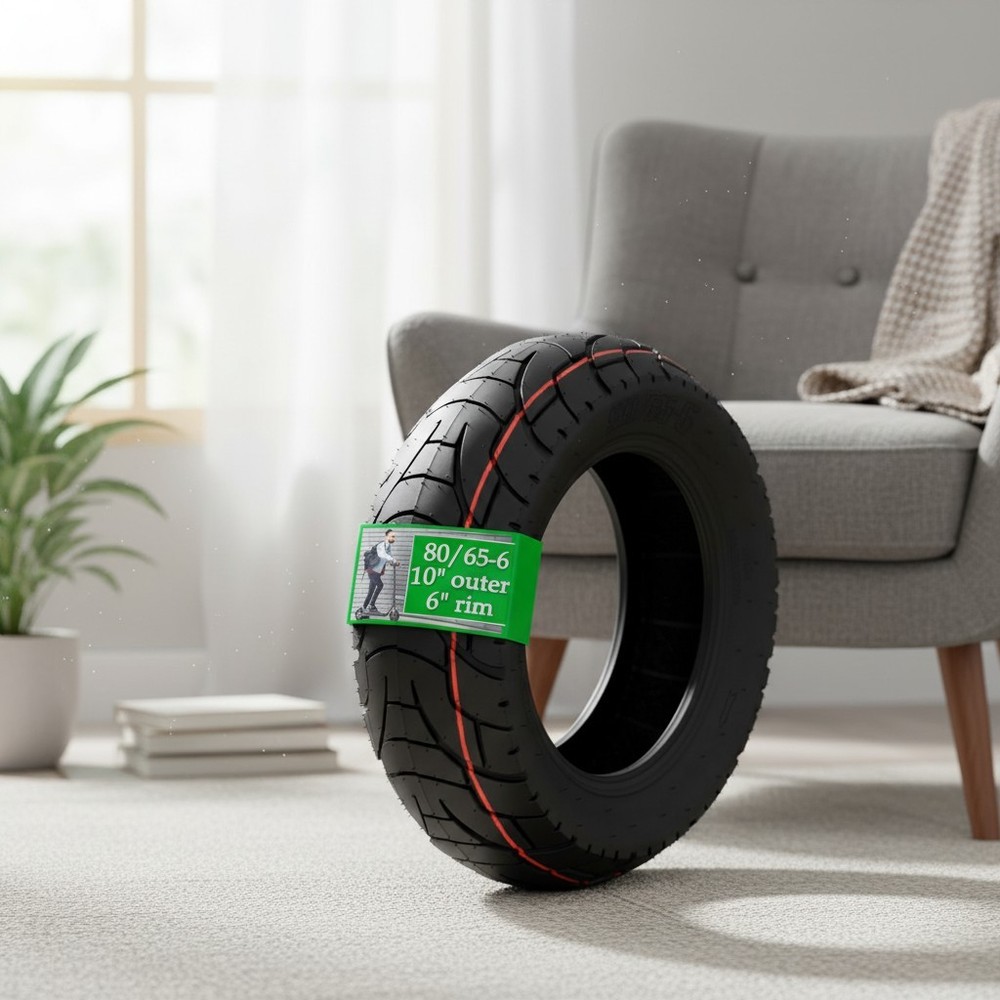80/65-6 Scooter Tire Tube for All Seasons – 10×3″ Electric Scooter Tires Repl…