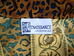 Renaissance Women Sportswear Designer Multi Animal Print PrintTop Sz M USA