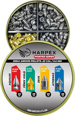 Harpex Combo .22 Cal Airgun Pellets – 200 Count Variety Pack (Aquiles, Fênix Gol