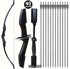 30Lbs 57-INCH BLACK ARCHERY RECURVE BOW