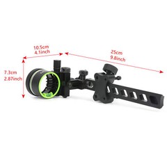 Compound Bow Sight 5 Pin 0.019″ Archery 4X 6X 8X Lens Micro Adjustable Hunting