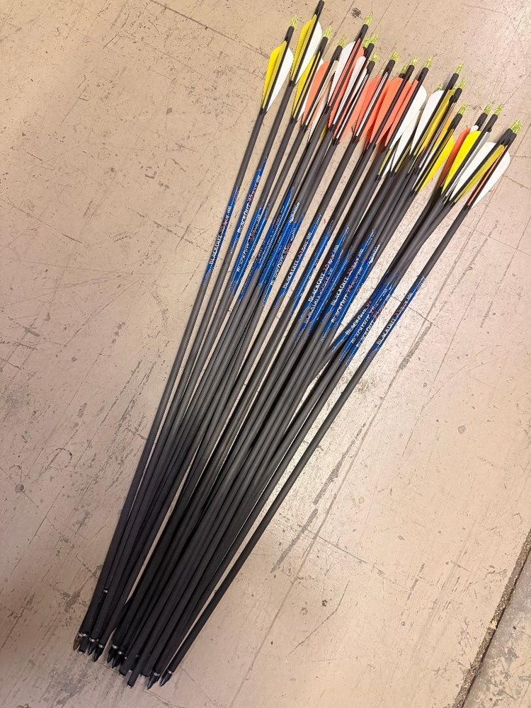 2 dz CARBON Blackout X5 Envy Hunting Target Arrows 400 Cut 29.75″