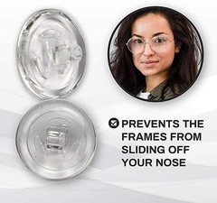 Spectacle/Eye Glass Soft Silicone Rimless Nose Pieces Easy to Install and Wea…