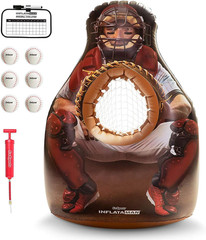 Inflataman Baseball Toss Challenge – Inflatable Catcher Strike Zone Pitching Gam