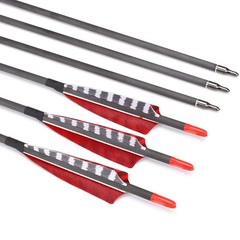Hunter Ian Archery Pure Carbon Arrows 600 Spine 30 Inch Turkey Feather Fletch…
