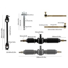 32″ Go Kart ATV Rear Axle Sprocket 5″ Wheels Hub Full Kit Assembly Off-road Cart