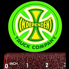 Vintage 1980’s Independent Truck Company Skateboard Sticker Lime Green & Yellow