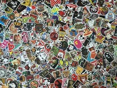 Lots of 200 Random Vinyl Laptop Skateboard Stickers Luggage Decals Dope Sticker