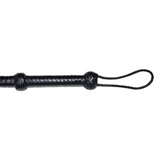 04 Feet Long 12 Plait Real Leather Weaving Bull Whip Black