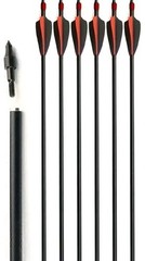 6 Fiberglass 30″ Inch Arrows for Outdoor Target Practice Training Red Black