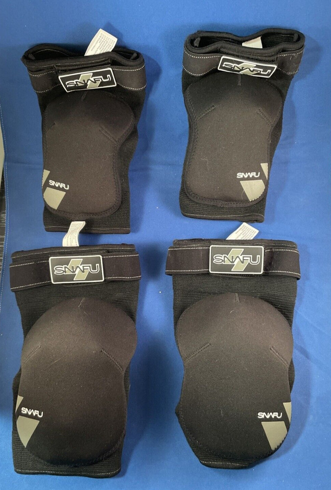 SNAFU Multi Sport Pro Knee Elbow Pads Cycling Athletics 8-10 Years USED
