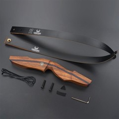 Wooden Archery Takedown Recurve Bow 60″ for Adults 25-60LBS Target & Hunting