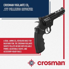 Crosman Vigilante .177 Cal Air Pistol CO2 BB Gun w/ 1500 BBs & 5 CO2 (CCP8B2)