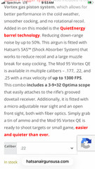 Hatsan Model 95 Vortex QE Combo 22 cal Rifle W/Optima 3-9×32 Scope