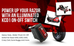 On/Off Power Switch for Razor – KCD1 Red On-Off Switch for Razor E100, E200, E3