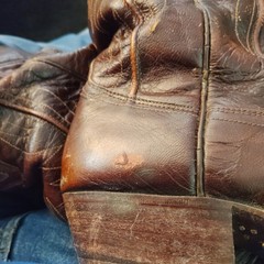Dan Post Vintage Cowboy Boots Mens 7 1/2 Mens ,Spain, 3x Beaver