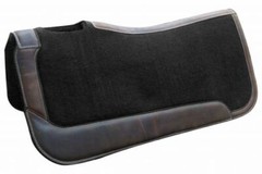 Western Horse Contoured Saddle Pad 31″ X 32″ X 1″ Wool Felt + Genuine Leather
