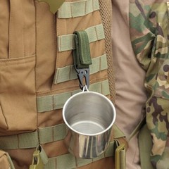 Tactic Duty Belt Keeper with Key Holder Ring Metal Key Clip Military Molle Hook