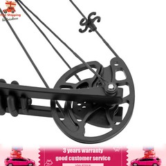 Compound Bow Kit with 12 Arrows Right Hand Archery Hunting Set Black 30-55lbs