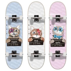 Yocaher 31″ x 7.75″ Graphic Complete Skateboard – Rockstar Kitty Cat Series