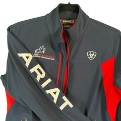 Ariat Jacket Team EQ Softshell USEF Pony Finals Navy Red L Equestrian Zip
