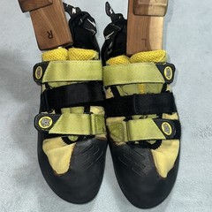 Evolv Helix Rock Climbing Leather Shoes Mens US 10.5 EU 44 Neon Yellow Mountain