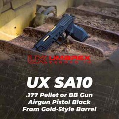 Umarex SA10 Air Pistol, .177 Cal w/ 250 Pellets & CO2 Bundle (2252113)