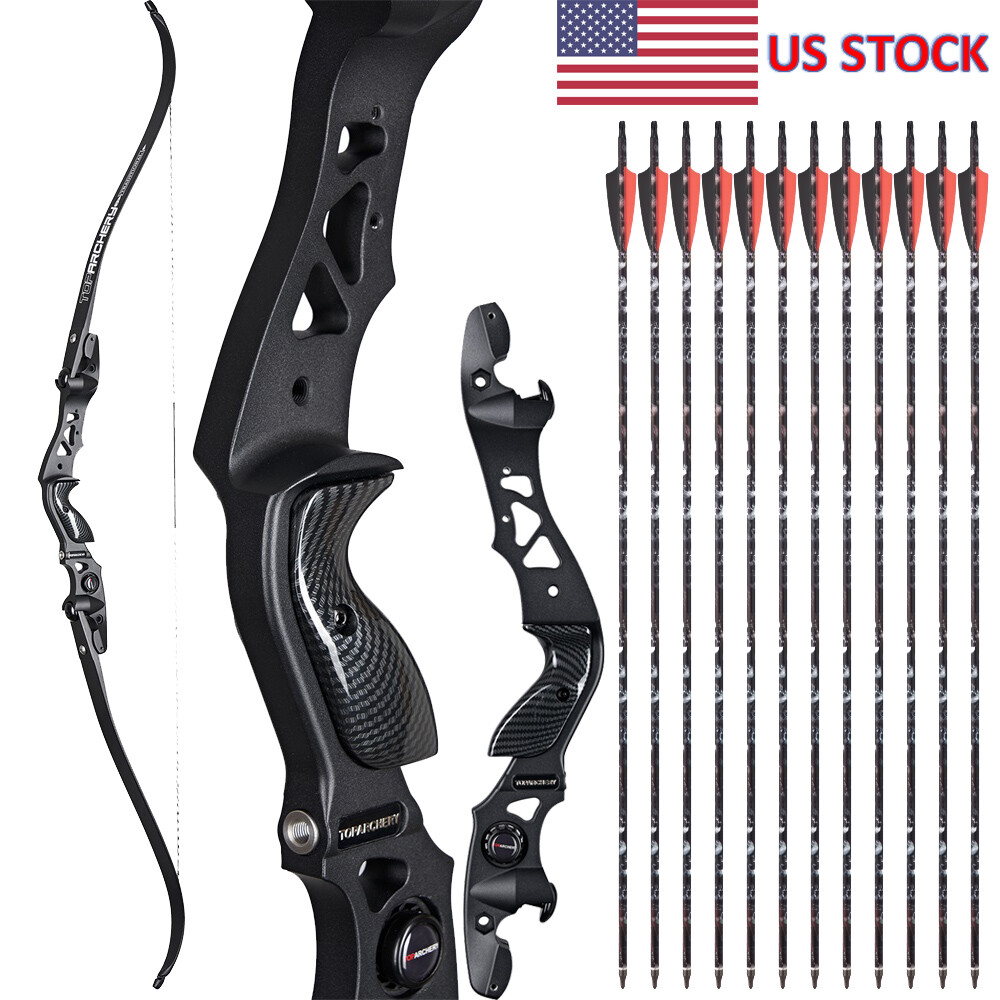 62″ ILF Recurve Bow Arrows Set 25-60lbs Takedown Bow Archery Hunting Shooting