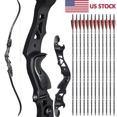 62″ ILF Recurve Bow Arrows Set 25-60lbs Takedown Bow Archery Hunting Shooting