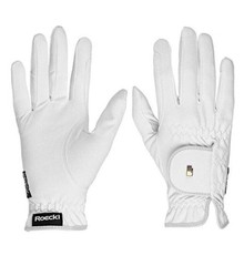 Roeckl Sports Roeck-Grip Equestrian Riding Gloves – White Size 6.5